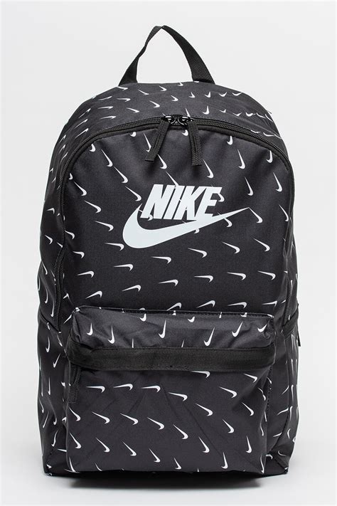Nike, Раница Heritage с лого - 25 л, Бял, Черен - eMAG.bg
