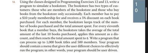 Solved Using the classes designed in Programming Exercises | Chegg.com