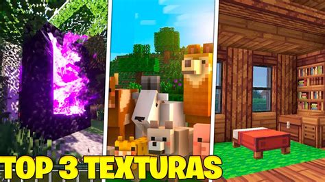 🔥 Top 3 Texturas Para Seu Minecraft Bedrock 1 19 Youtube