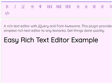 Minimal Rich Text Editor With Jquery And Fontawesome Richtext Free