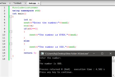 C Program To Print Odd And Even Numbers