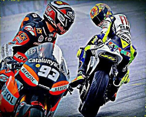 Marc Marquez And Rossi Motogp Racing Bikes Valentino Rossi