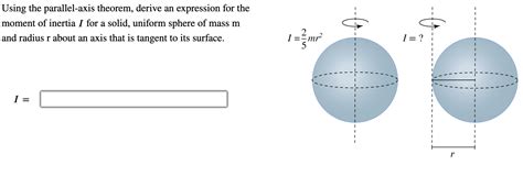 Solved Using The Parallel Axis Theorem Derive An Expression