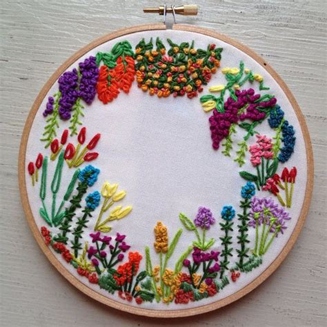 Garden Flowers Embroidery Hoop Bordado E Ponto Cruz Flores De