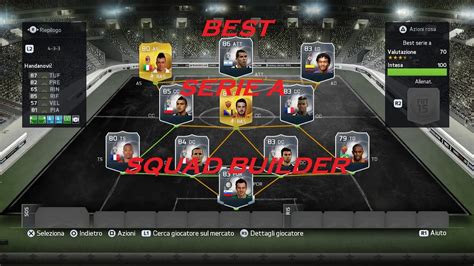 Best Serie A Squad Builder Fifa 15 YouTube