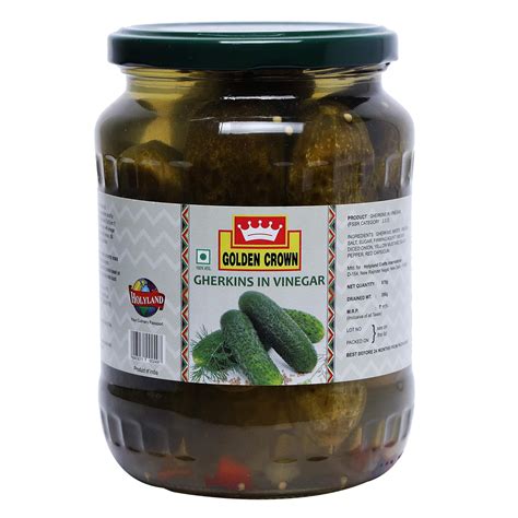 Golden Crown Gherkin Whole In Vinegar 670g Lets Wholesale