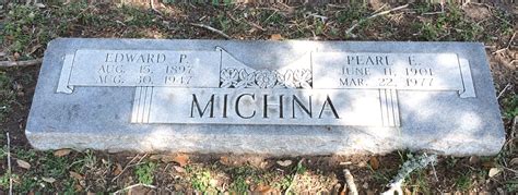 Pearl Eugenia Miller Michna M Morial Find A Grave