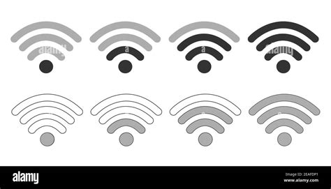 Wifi Wireless Lan Internet Signal Flat Icons For Apps Or Websites On