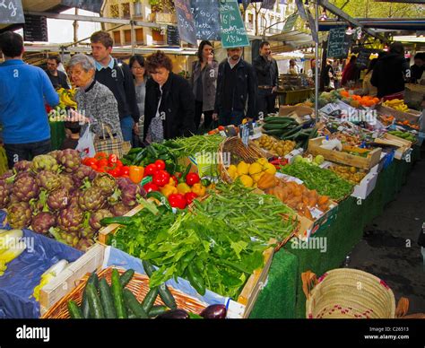 Paris, France, People Shopping in Organic Food, Farmer's Market Stock ...