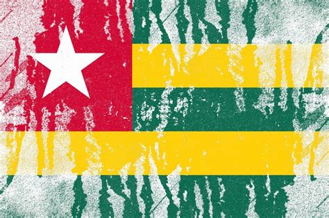 Premium Photo Togo Flag Painted On Old Distressed Concrete Wall