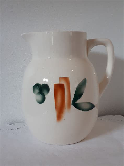 Egersund Fajanse Art Deco Mugge Vase Stor Flott Finn Torget