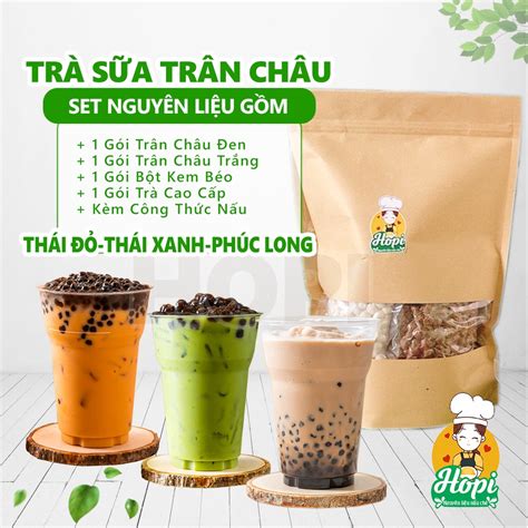 Set Trà Sữa Phúc Long Thái Xanh Thái Đỏ Kèm Công Thức Độc Quyền Nấu