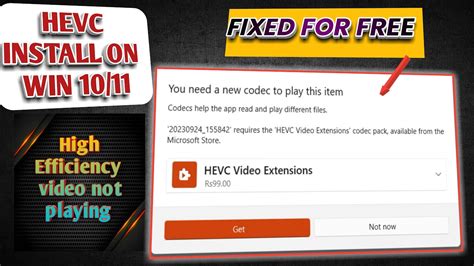 Hevc Video Extension For Window How To Install Hevc Codec On