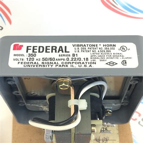 Federal Signal Model 350 Series B1 Vibratone Horn 120v 5060 Hz 0220