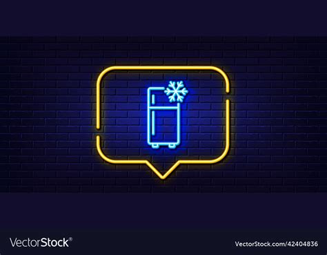 Single Chamber Refrigerator Line Icon Fridge Sign Vector Image