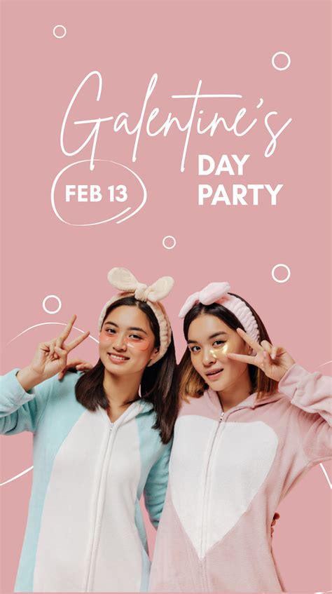 Free Galentines Day Party Instagram Story Template Edit Online