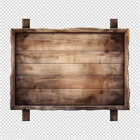 Premium Psd Wooden Signage Board Isolated On Transparent Background