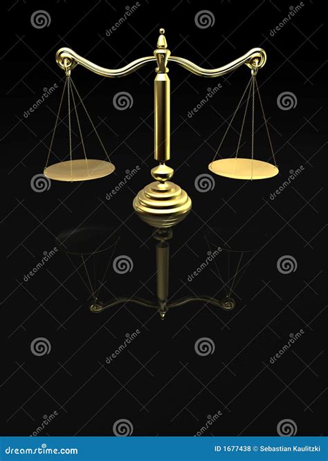 Golden Scale Of Justice With Ancient Pillars Royalty Free Stock Image