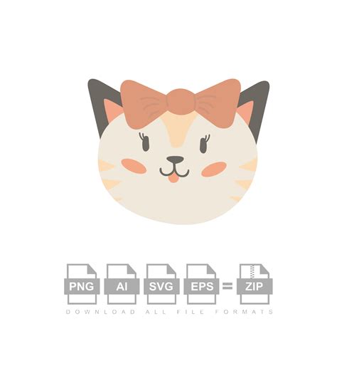 Cat Face Vector - Design Shop by AquaDigitizing