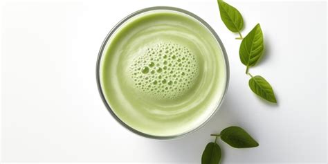 Premium AI Image Fragrant Matcha Tea On The Table Generative AI