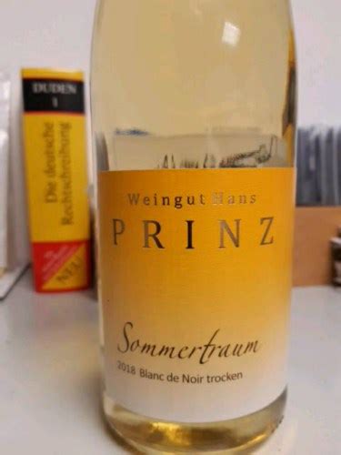 Hans Prinz Sommertraum Blanc De Noir Trocken Vivino Us