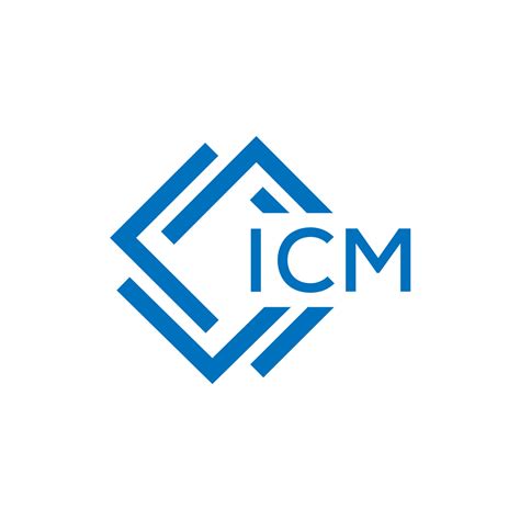 Icm Letter Logo Design On White Background Icm Creative Circle Letter