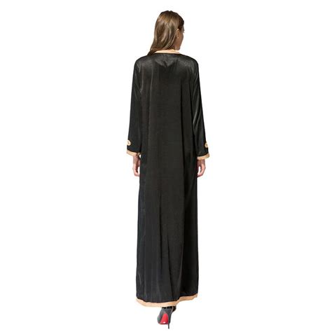 Moda Dubai Abaya Kaftan 2018 Musulmán Turco Rebordear Bordado Vestido