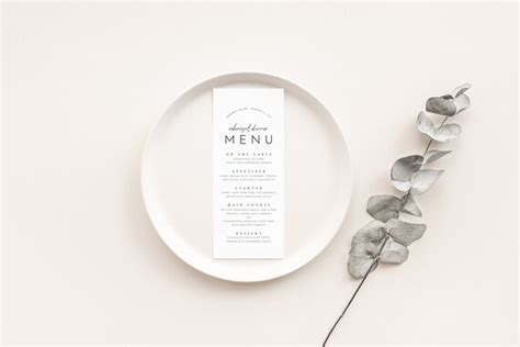 Wedding Menu Template Wedding Dinner Menu Editable Rehearsal - Etsy