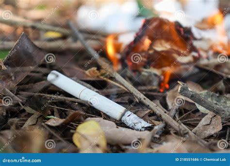 Cigarettes are fire stock photo. Image of burn, cigarette - 218551686