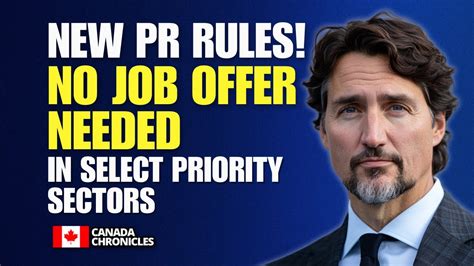 New Pr Rules No Job Offer Needed For Canada Pr In Priority Sectors