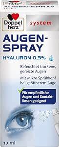 Doppelherz System Augen Spray Hyaluron Befeuchtet Trockene Und