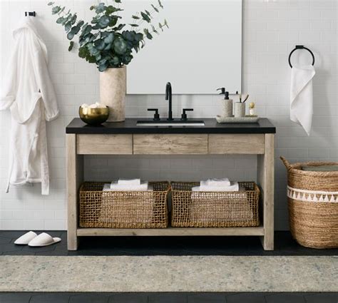 Pismo Reclaimed Wood Single Wide Sink Vanity Pottery Barn