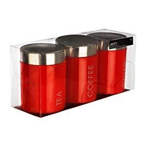 Premier Housewares Liberty Tea Coffee And Sugar Canisters Set Of