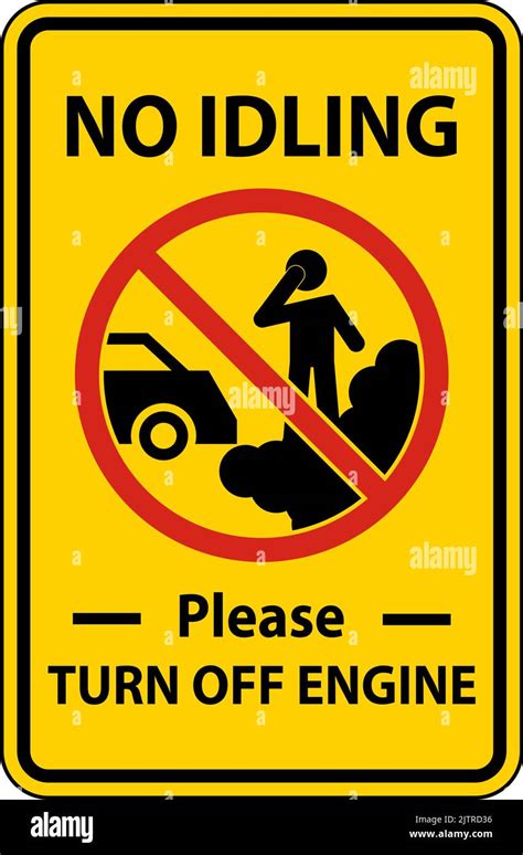 Signs Prohibited From Idling Stock Vector Images Alamy