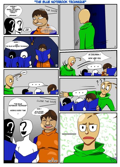 Baldi’s Basics comic - “The blue Notebook Technique” | Baldi's basics, Basic, Baldi's basics fanart