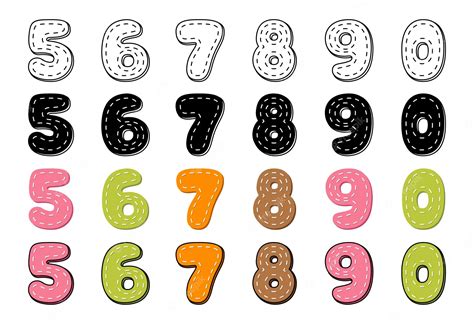 Premium Vector Stitches Alphabet In Cartoon Style