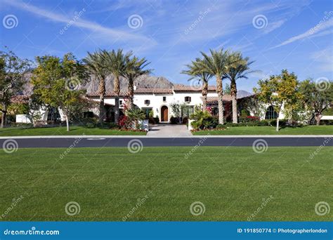 Facade Of Luxury Estate With Stairs From Below Exterior Of Luxury