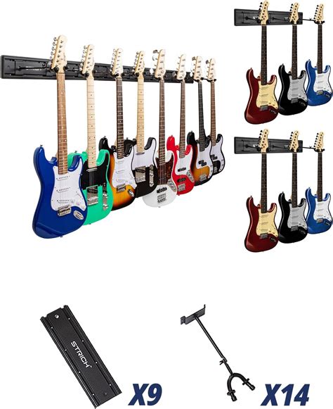 Amazon Strich Guitar Wall Mount Rack For Multiple Guitars Bundle