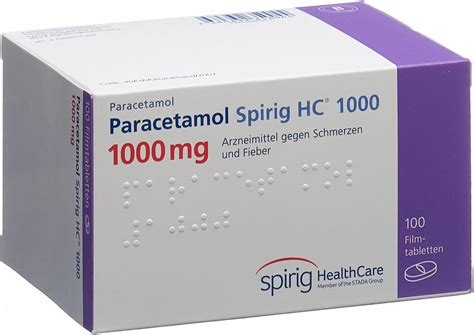 Paracetamol Spirig HC Filmtabletten 1000mg 100 Stück in der Adler Apotheke