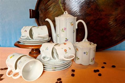 Rosenthal Coffee Set For 6 8 Porcelain Hand Painted Coffee