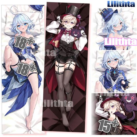 Pillowcase Genshin Impact Furina and Lyney Pillow Cover Anime Game ...