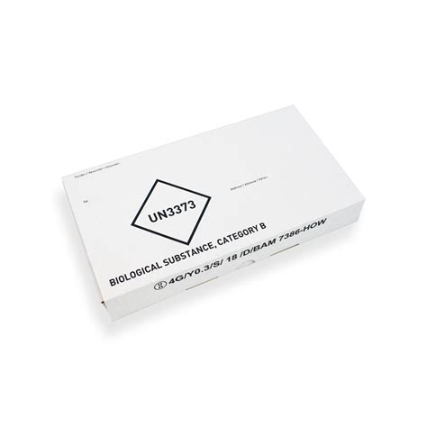 UN3373 Shipping Box 129 Mm X 240 Mm White