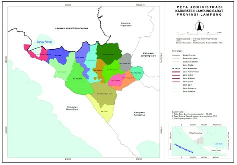 Administration Map Of West Lampung Download Scientific Diagram