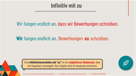 Infinitiv Mit Zu Deutsch Mit Martin