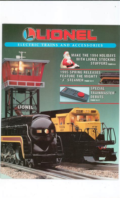 Lionel Electric Trains And Accessories Catalog 1994 Holidays /1995 ...