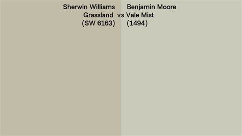 Sherwin Williams Grassland Sw 6163 Vs Benjamin Moore Vale Mist 1494