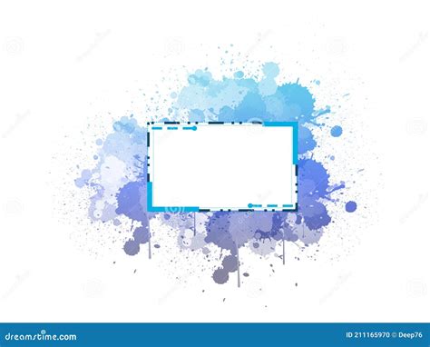 Abstract Colorful Frame With Rectangle Shapes And Splash Stock