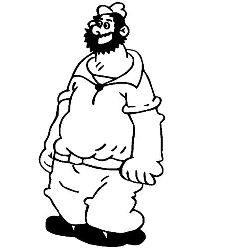 Bluto from Popeye Coloring Page - Free Printable Coloring Pages