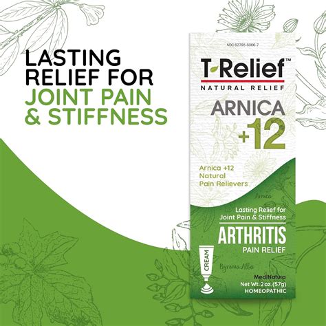 T Relief Crema Para La Artritis árnica 12 Medicamentos Naturales Para