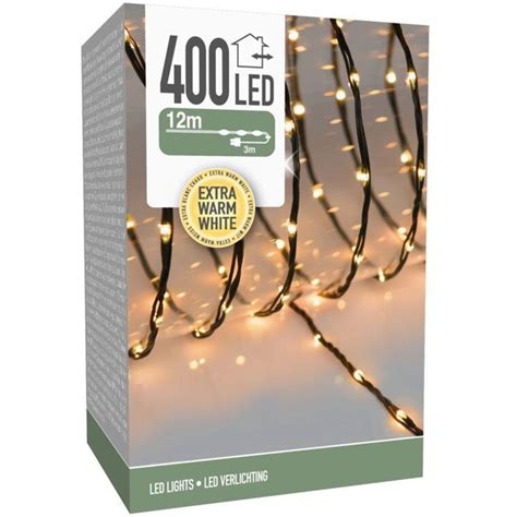 Led Verlichting 400 Led 12 Meter Extra Warm Wit Voor Binnen En